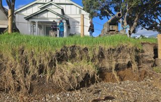 erosion by the cannon on Russell waterfront