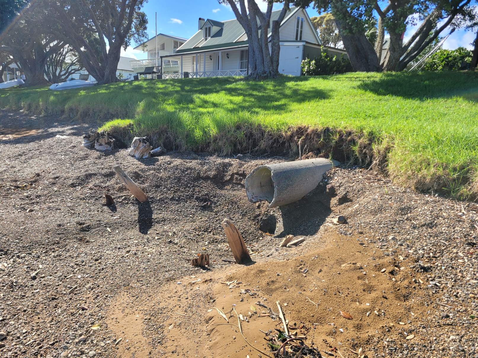 Drain pipe before area